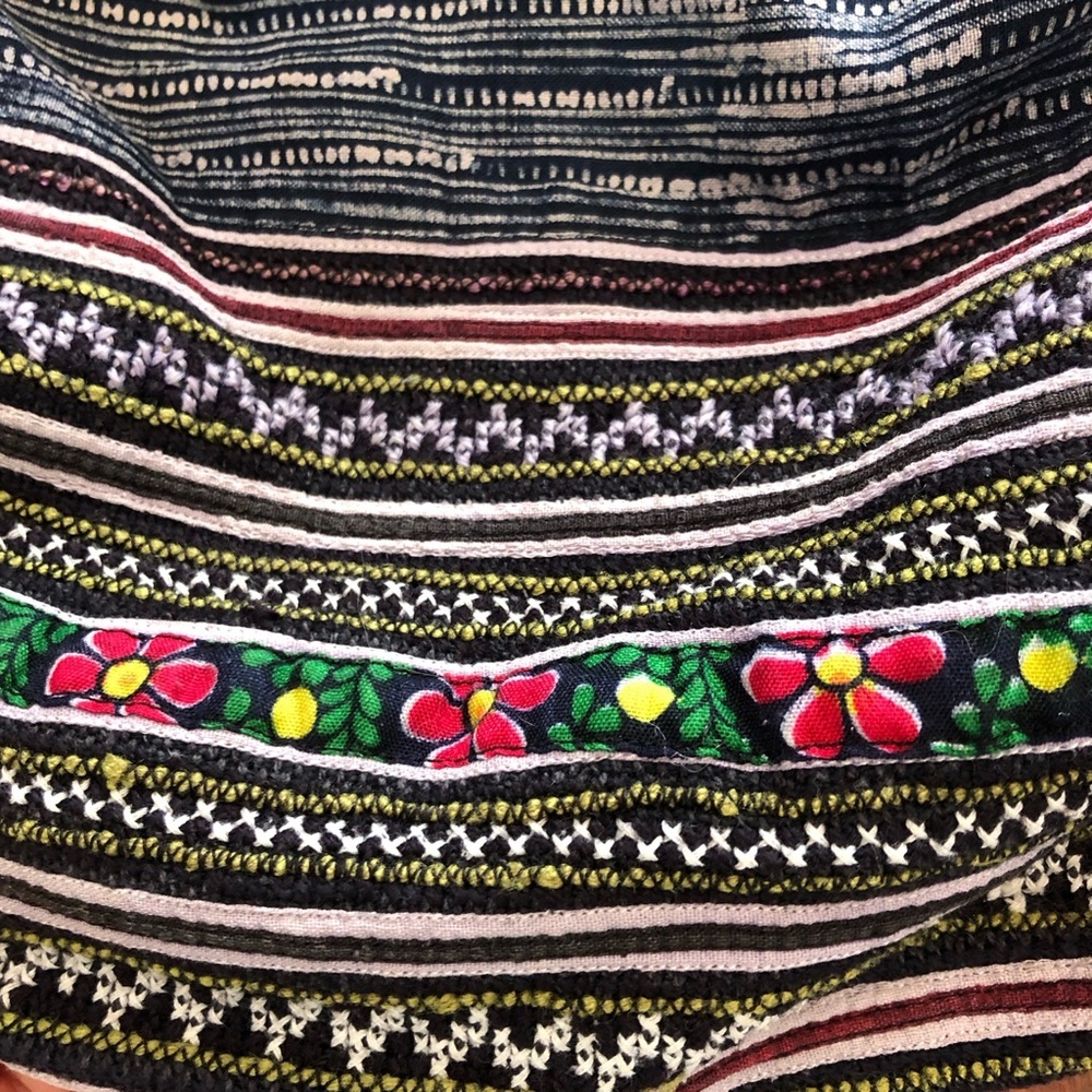 Vintage Multicolored Boho Hippie Festival Baggy Slouchy Roomy Shoulder Bag - Picture 5 of 13